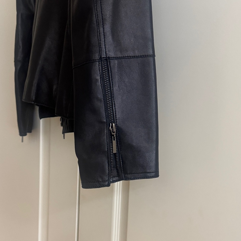 Context Classic Black Leather Jacket - image 3